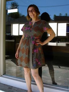 Schoolhouse Tunic Makeover! Bust darts and fuller gathered skirt. Pattern here: http://www.etsy.com…