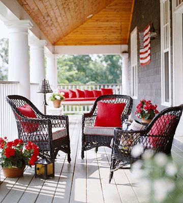 I dream of a long wrap around porch....one day!