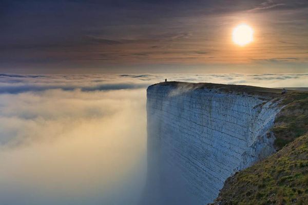 beachy head chalk cliff southern england