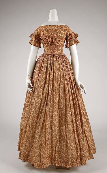 c. 1847 American cotton dress