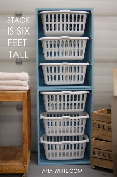 Laundry basket tower