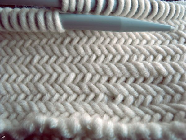 the herringbone stich + click on the link to see a beautiful tutorial