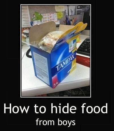 How to hide food from boys