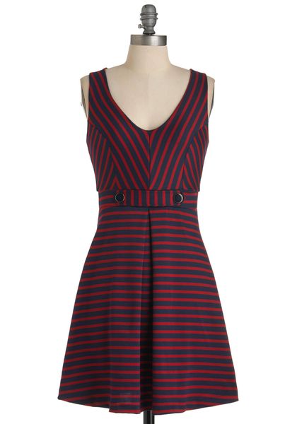 Love the way the stripes are cut on the bias for the bodice pieces.