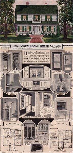 The Amsterdam by Sears Modern Homes - 1923 Dutch Colonial Revival - Kit House Gambrel Roof. It has …