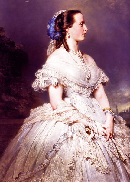 Marie Henriette of Austria, Queen of Belgium, painted by Franz Xaver Winterhalter (1863?)