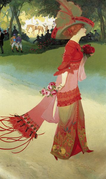 Woman in a Red Dress - Georges de Feure art nouveau