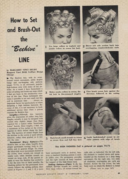 How to set and brush out the "Beehive" line