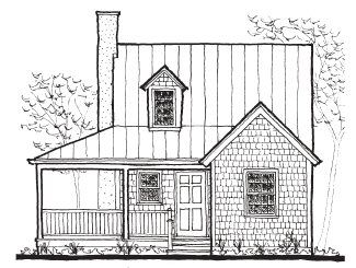 Cabin Plan and Blueprint - Surfside Cottage Plan CS792c (crawlspace) and Free Study Plan
