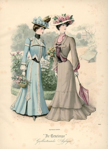 Walking suits, 1901 the Netherlands, De Gracieuse