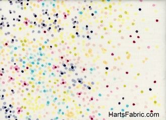 Nani Iro Melody Sketch Dotted Imported Double Gauze Fabric Cream. hartsfabric.com