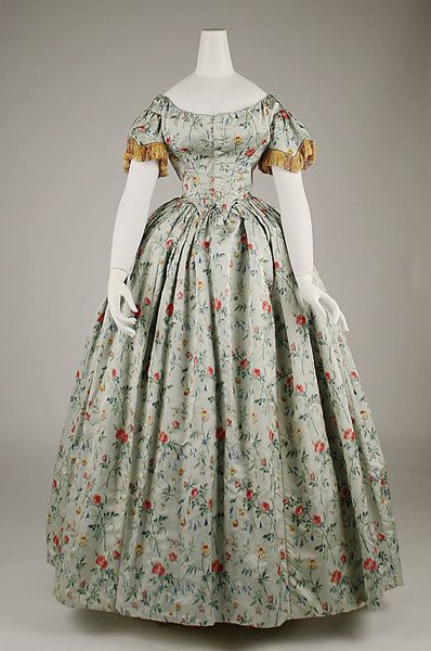 Evening dress, 1850s, French, silk