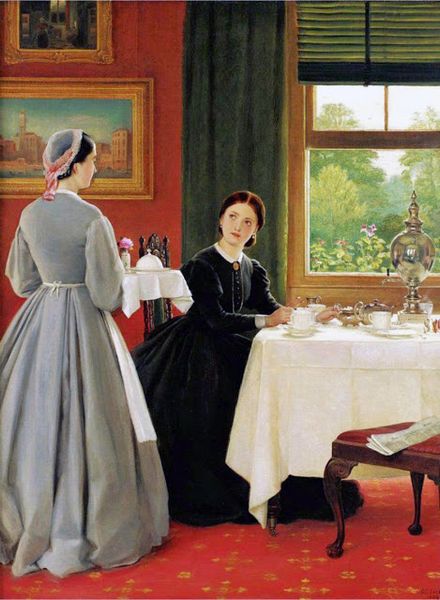 Afternoon Tea  1865  George Dunlop Leslie  Repository unknown  Image via the Athenaeum