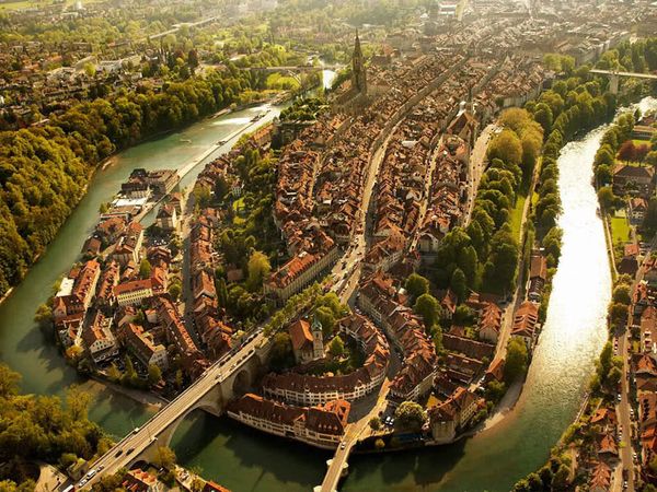 bern switzerland aerial from above