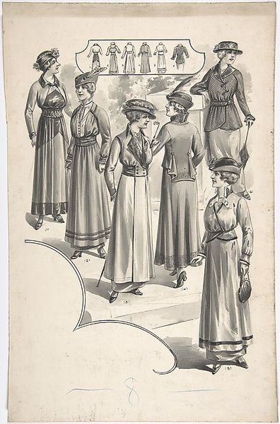 Designs for Six Women's Dresses