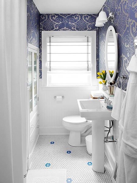 Classic bathroom updated on a budget! I love when class original bathrooms get an update but stay t…