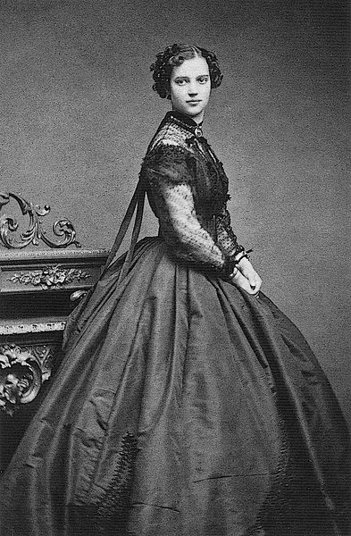 c. 1860's sheer dark formal