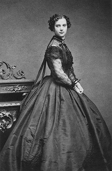 c. 1860's sheer dark formal