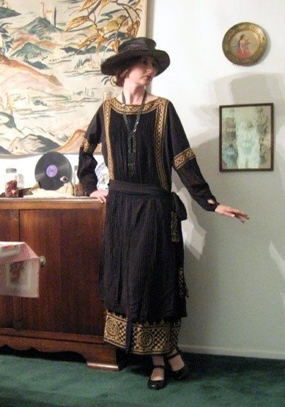 1920s vintage gown owned and modeled by Lauren