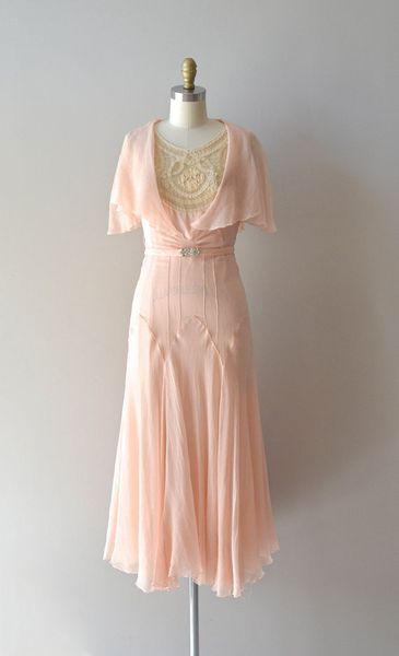 Silk chiffon dress.