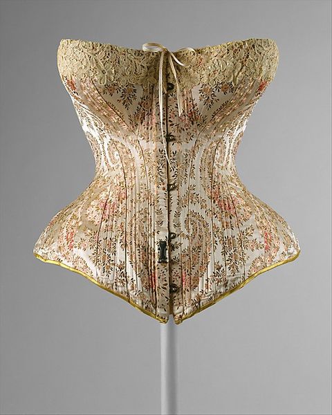 Corset  Maison Léoty  (French)    Date:      1891  Culture:      French  Medium:      silk