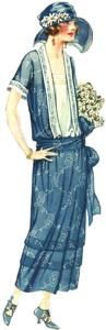 1923 pretty blue garden party dress