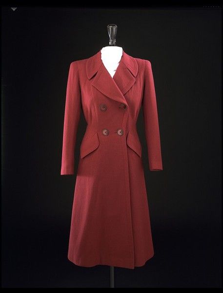 ~Coat    Place of origin:  London, England (made)    Date:  autumn 1942 (designed)    Artist/Maker:…