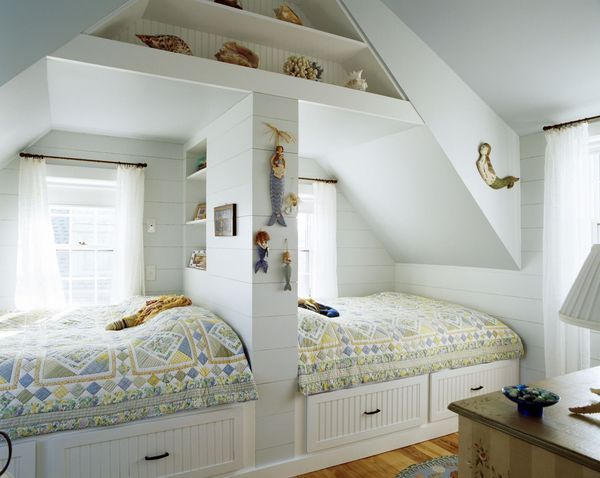 Love this idea for a shared room.