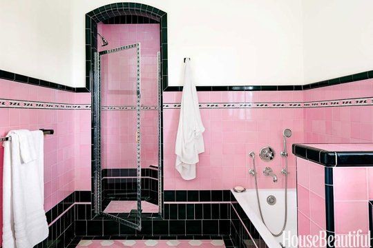 Everything Old is New Again: Pink Tile in the Bathroom, Then & Now