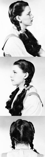 Hairdressing reference stills of Judy Garland for The Wizard of Oz (1939)