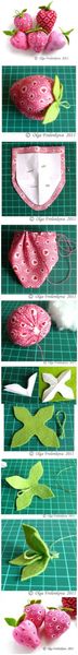 DIY Sew Fabric Strawberry