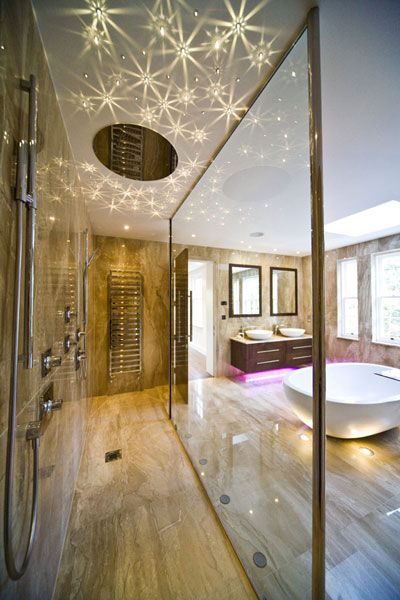Twinkly Lights, and check out the shower hallway!