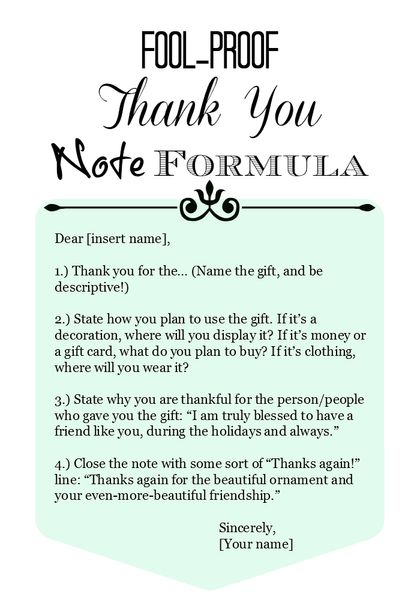A fool-proof guide to thank you notes.