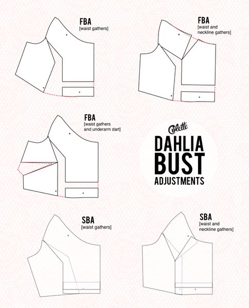 RAGLAN SEAM BUST ADJUSTMENTS | For the Colette Patterns Dahlia Dress http://www.sewalongs.com/dahli…