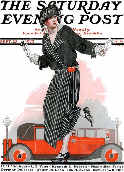 Magazine Cover, "The Saturday Evening Post": 23 September 1922, Coles Phillips.