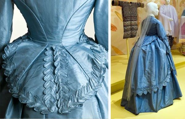 Made of blue silk, Jeannette Forrester Renton's wedding dress dates back to 1872. Dennis Helmar Pho…