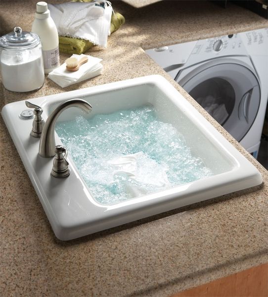 A sink in the laundry room with jets so you can wash delicates without destroying them!   -SO AWESO…
