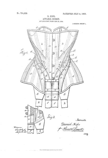 1904 corset patent