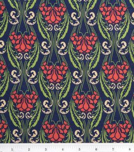 Premium Quilt Fabric-Arts & Crafts Simple Floral Navy : premium quilting fabric : quilting fabric…