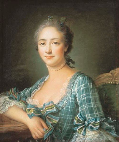 Portrait d'une femme en buste by François-Hubert Drouais 1757