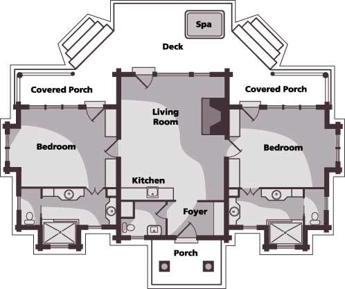Good balanced bedrooms with keeping the views to the back of the house.
