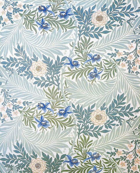 beautiful floral wallpaper | morris & co 'larkspur' 1872