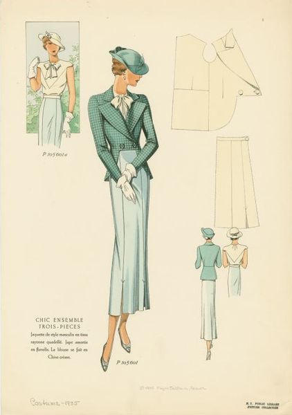 1930s Fashion Plate from NYPL by baronessvonvintage, via Flickr