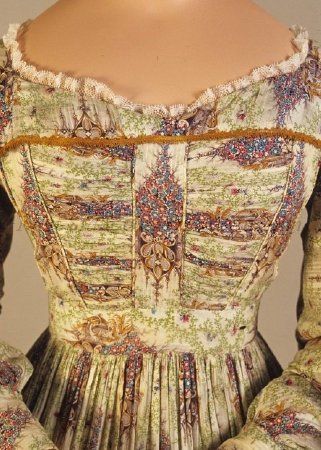 Day dress, 1830’s US, Kent State  Beautiful fabric