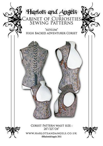 Steampunk Asylum Corset Sewing Pattern High by Harlotsandangels, $19.50