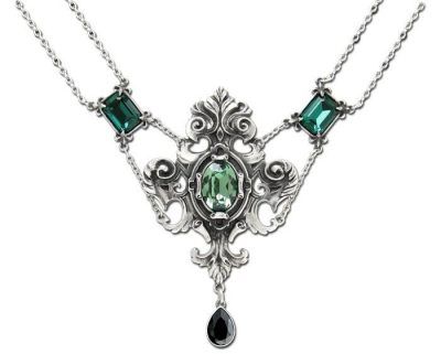 absinthe necklace & earrings