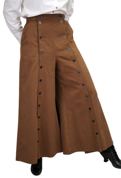 Brushed Twill Convertible Riding Skirt - Brown [002782] Also available in black