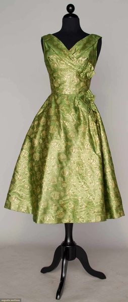Augusta Auctions: lame party dress, c. 1955