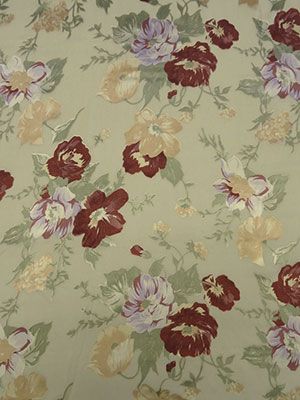 Burgundy/Sage/Multi Floral Silk Charmeuse to Chiffon Burnout 44W (4)