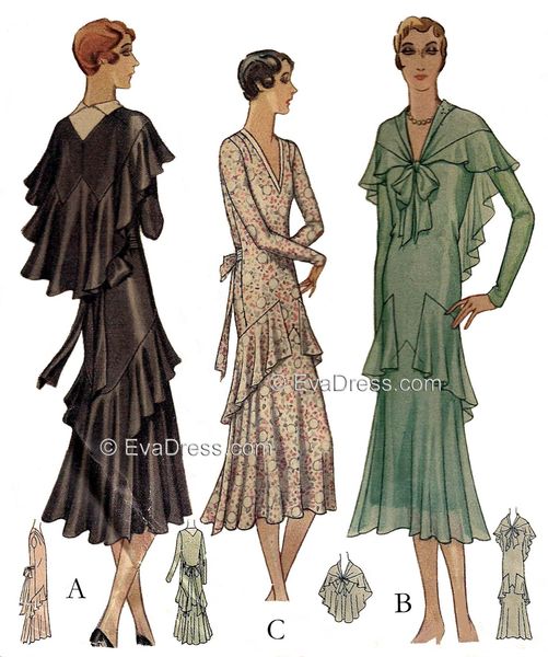 1930s Dress and Cape Pattern